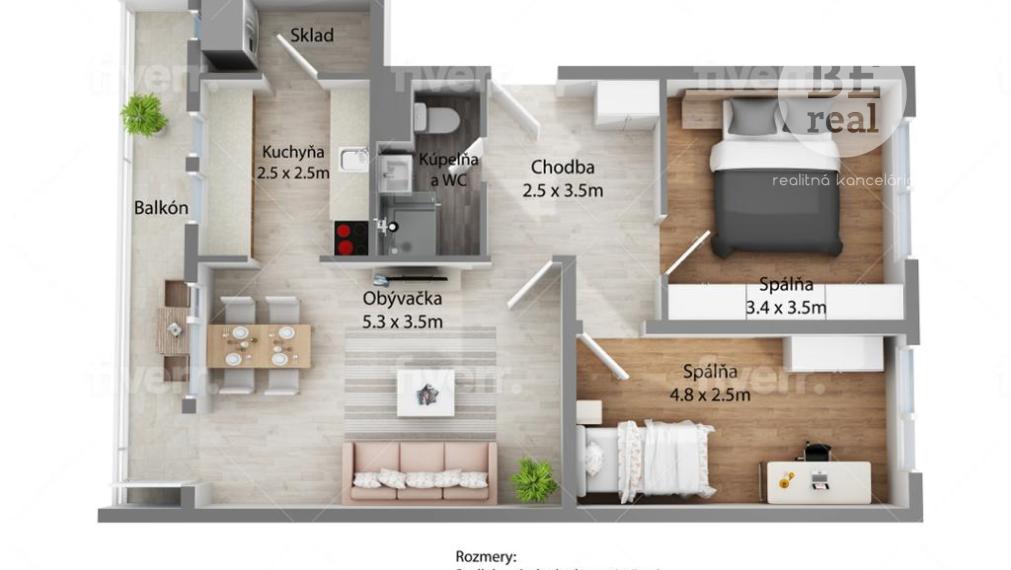 PREDANÝ 3 izbový byt s veľkou loggiou na Tilgnerovej ulici