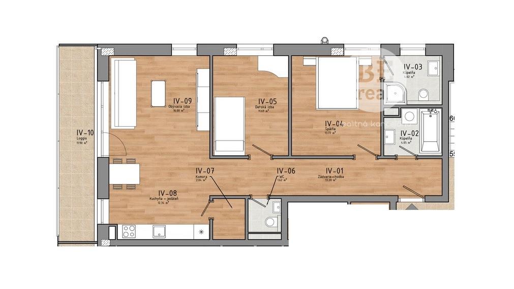 PREDANÝ 3 izbový byt s krásnym výhľadom - Byty Rozálka